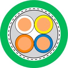 Cabo de Rede Ethernet ETHERLINE PN Cat 5e Y 2x2xAWG22 - 2170891