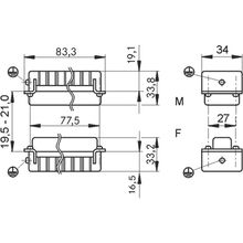 Inserto H BE 16 SF MALE INSERT W  CLAMP SPRING - 10400200