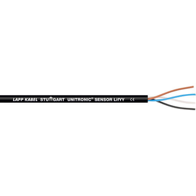 10 Meter Lapp 1030218 LiYY PVC- Steuerleitung 3x0,25 mm² schwarz I LED