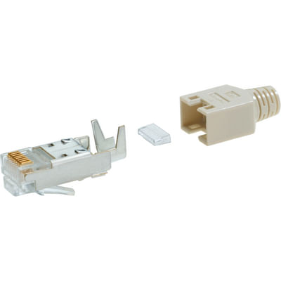 RJ 45 plug screened fawn Hirose VE 50