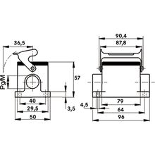 Base H A 16 SGR M25 ZW  BOX MOUNT BASE - 19567000
